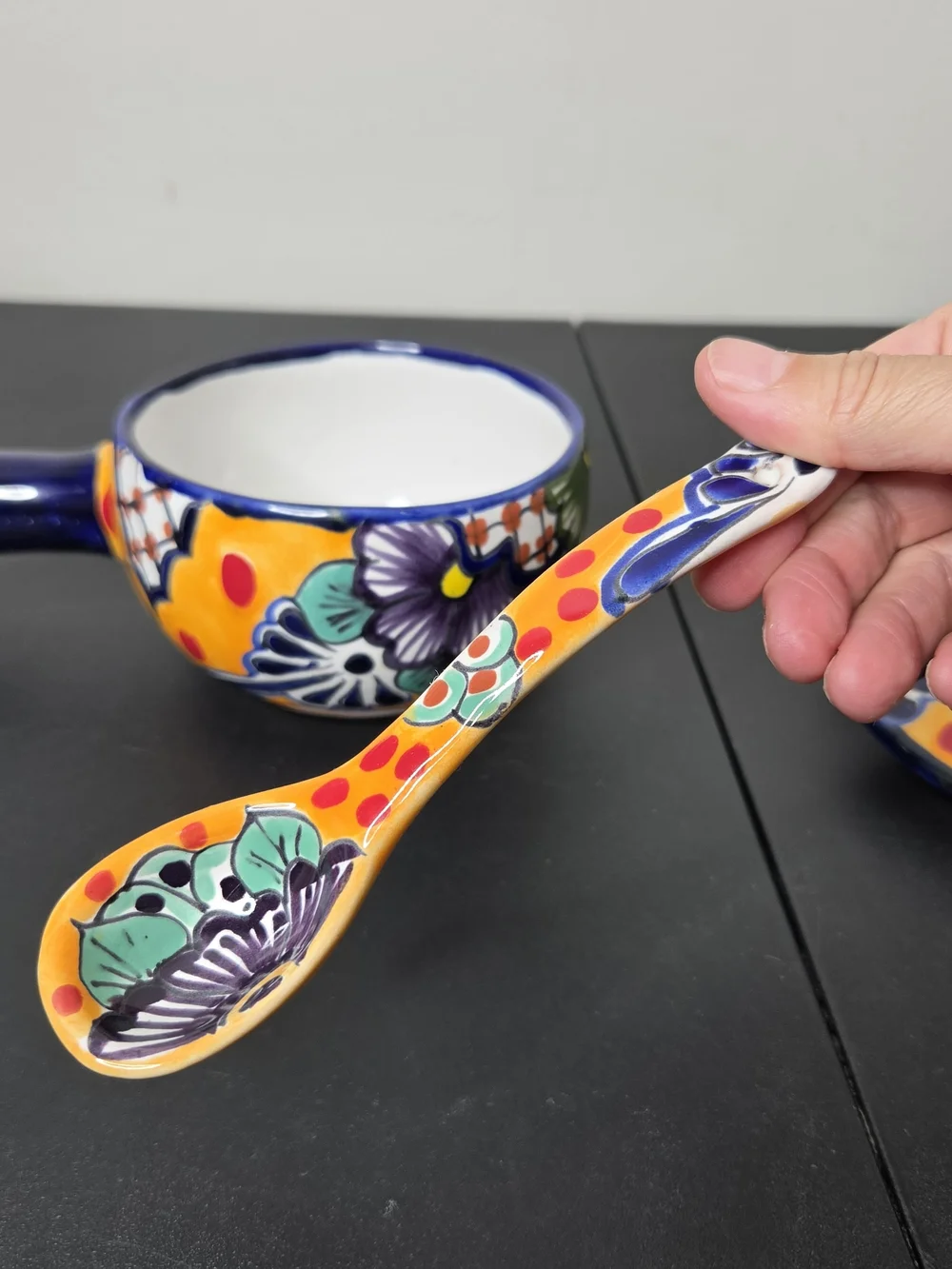 Mexican Talavera Handcrafted Covered Salsa Pan Or Sauce Pot